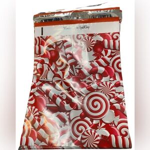 Poly Mailers Red and White Candy Swirl pack of 20